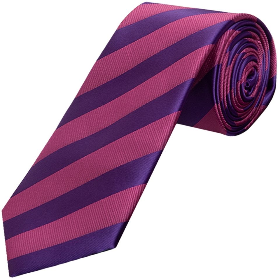 Purple And Pink Striped Classic Men S Tie